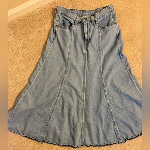 Levi's Classic Blue A-Line Denim Skirt